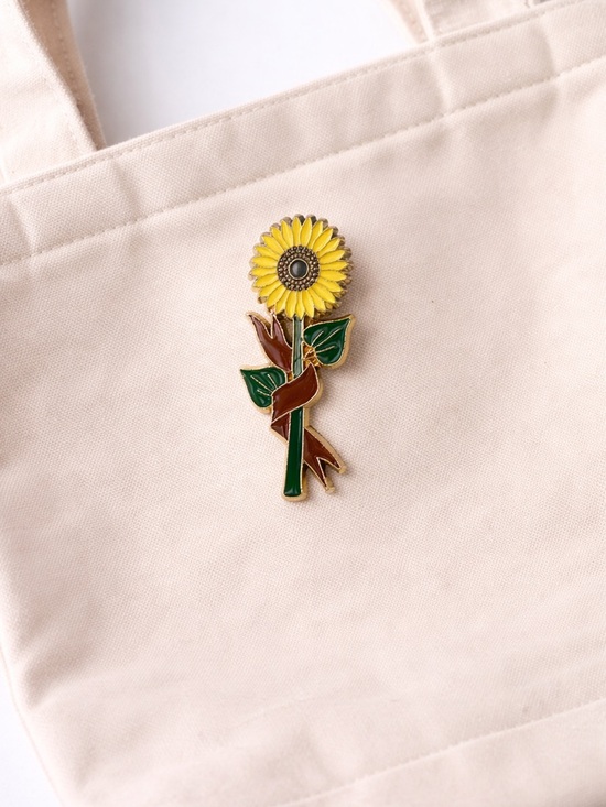 Jewelry - Sunflower Enamel Pin Brooch - Yellow Green -